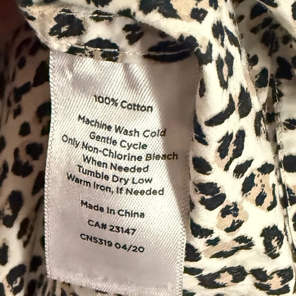 Talbots Women's Leopard Print Button Down Shirt - Picture 6 of 8